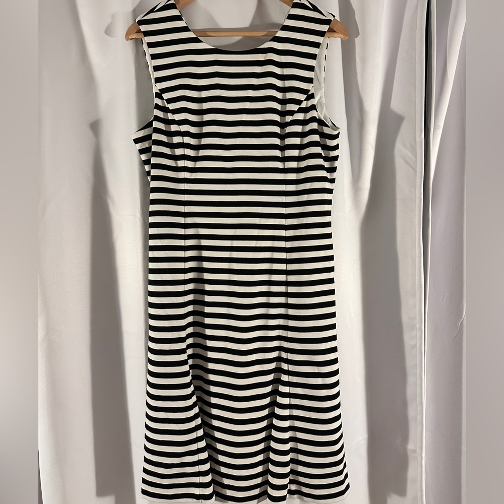 Vince Camuto Fit n Flare Sleeveless  Striped Dress